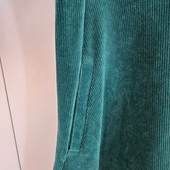 ME+EM Corduroy Velour Green Long Sleeve Swing Dress Size 12 - Picture 8 of 12